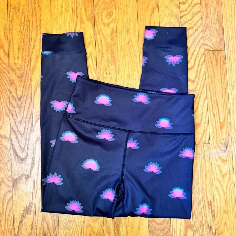 Free People Movement Women’s High Waisted Lotus Print Leggings Size Small - Picture 3 of 11